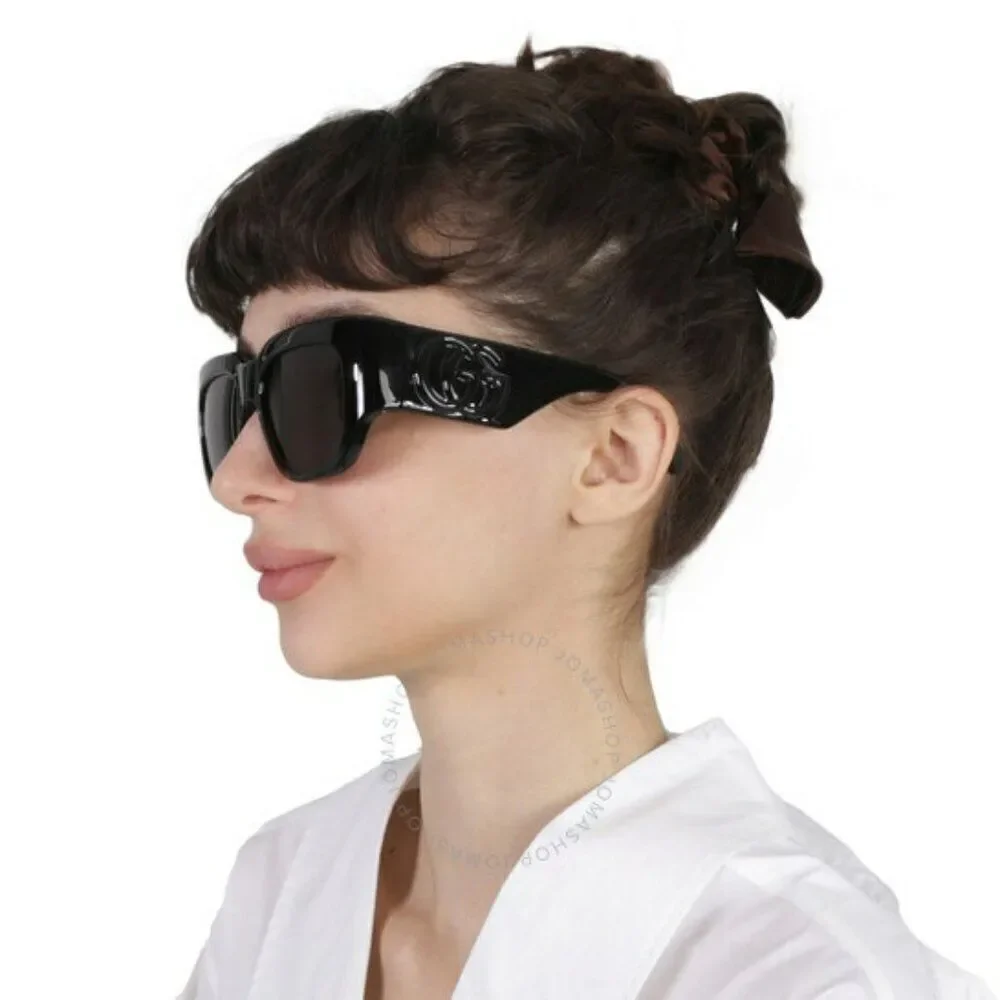 NEW Gucci GG1545S  001 Black Grey Women Square Sunglasses GG 1545S